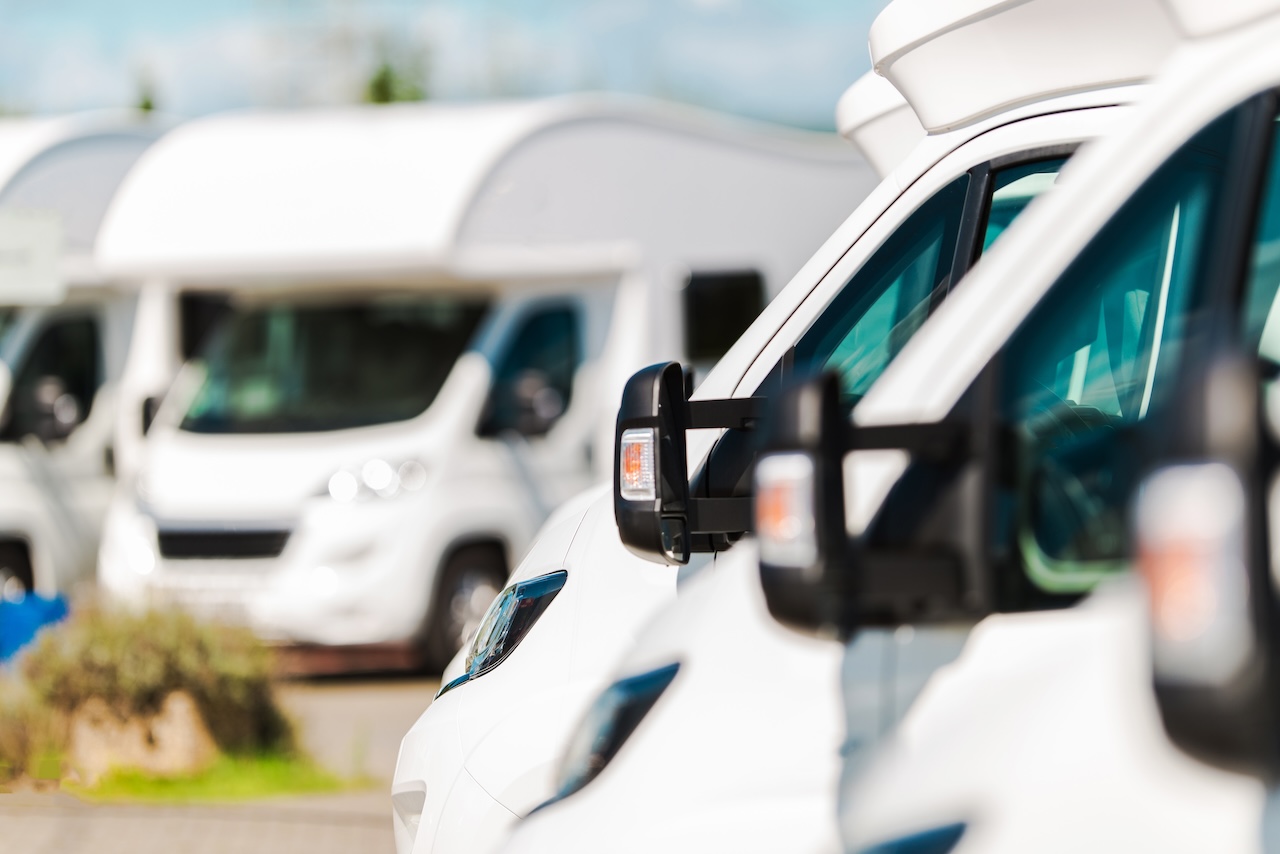 rvs in rv storage facility